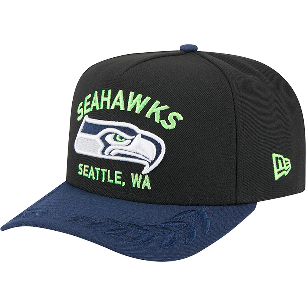 NFL Seattle Seahawks New Era 2025 Draft 9FIFTY A-Frame Hat - Black
