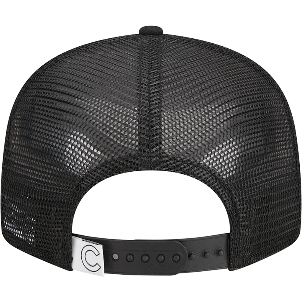 MLB Chicago Cubs New Era Black & White 9FIFTY Snapback Trucker Hat - Black