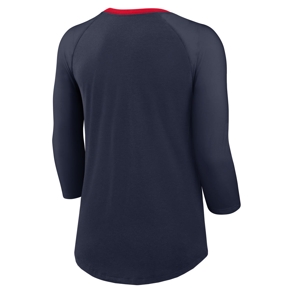 NFL New England Patriots Women&#39;s Nike Fashion 3/4 Sleeve T-Shirt - Navy