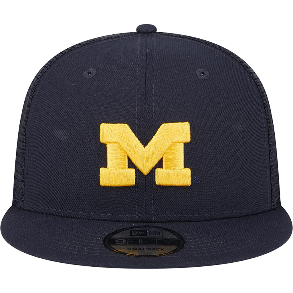 NCAA Michigan Wolverines New Era 9FIFTY Snapback Trucker Hat - Navy
