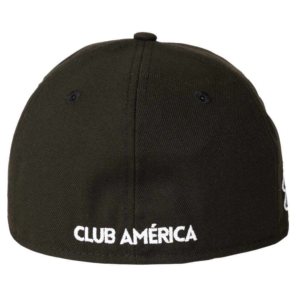 Club America New Era Black & White 59FIFTY Fitted Hat