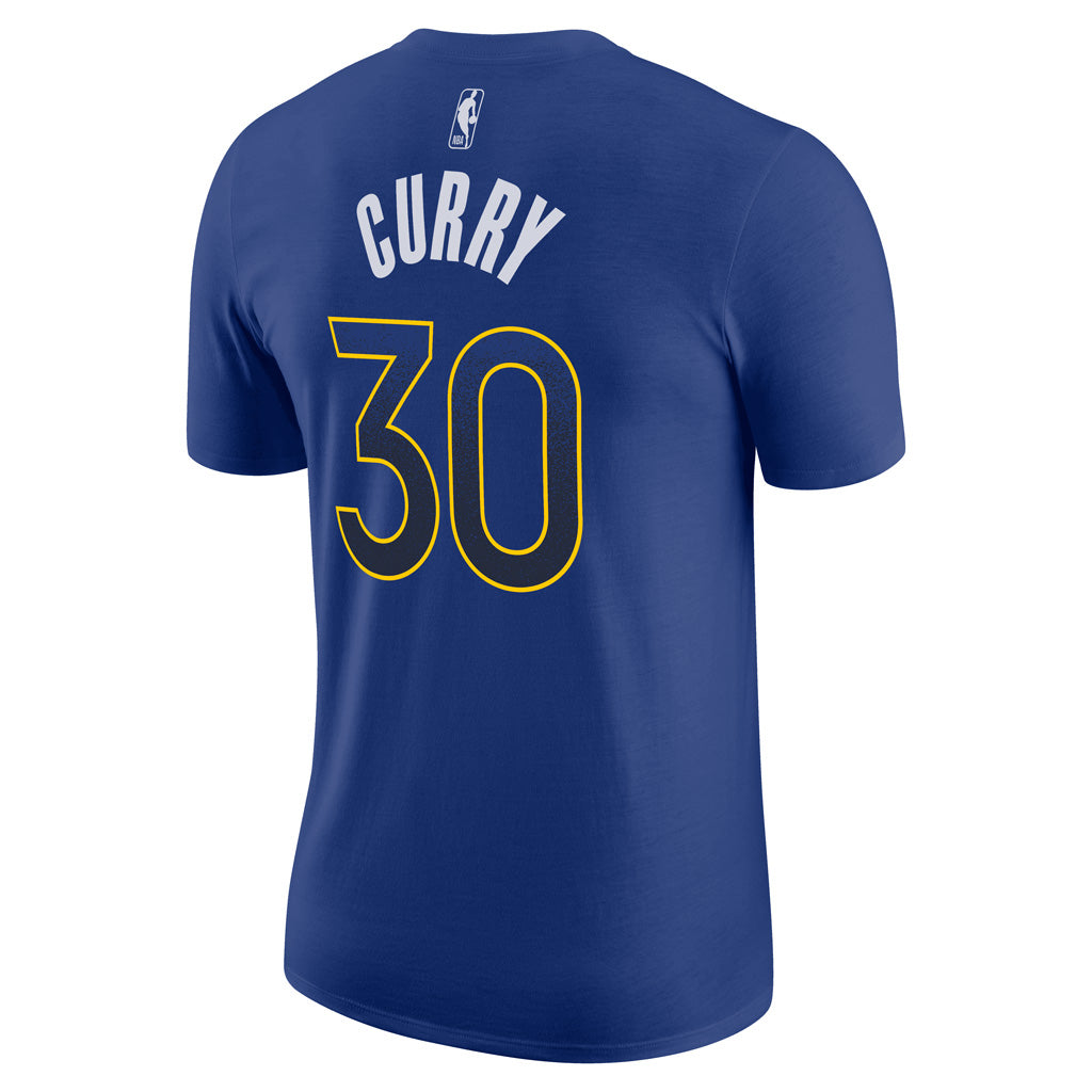NBA Golden State Warriors Steph Curry Nike 2025 Select Series Name & Number T-Shirt - Blue
