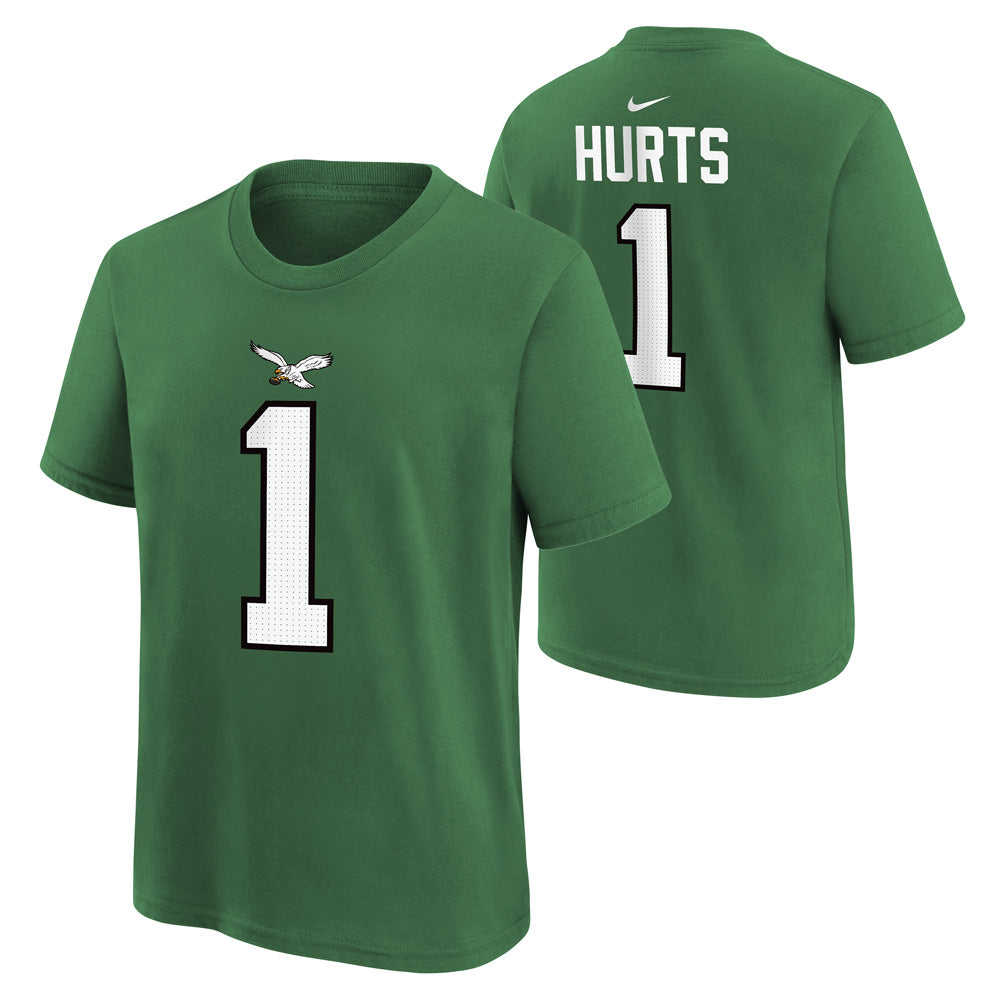 NFL Philadelphia Eagles Jalen Hurts Youth Nike Name & Number T-Shirt - Green