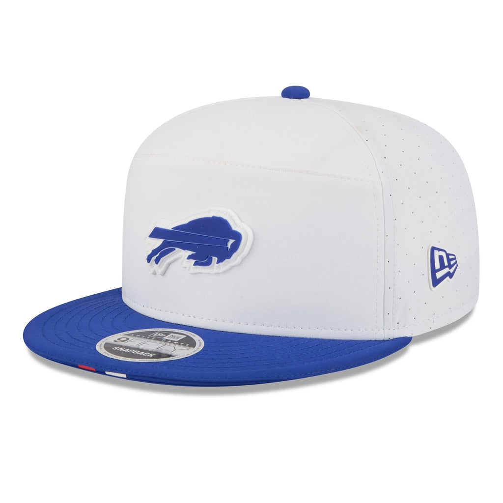 NFL Buffalo Bills New Era 2025 Training 9FIFTY Split Panel Snapback Hat - White