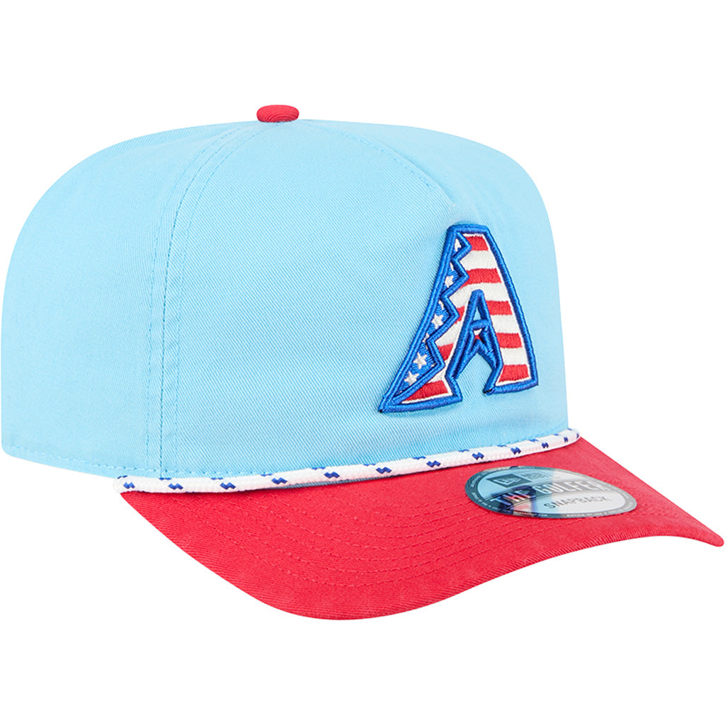 MLB Arizona Diamondbacks New Era 2025 4th of July Golfer Snapback Hat - Blue