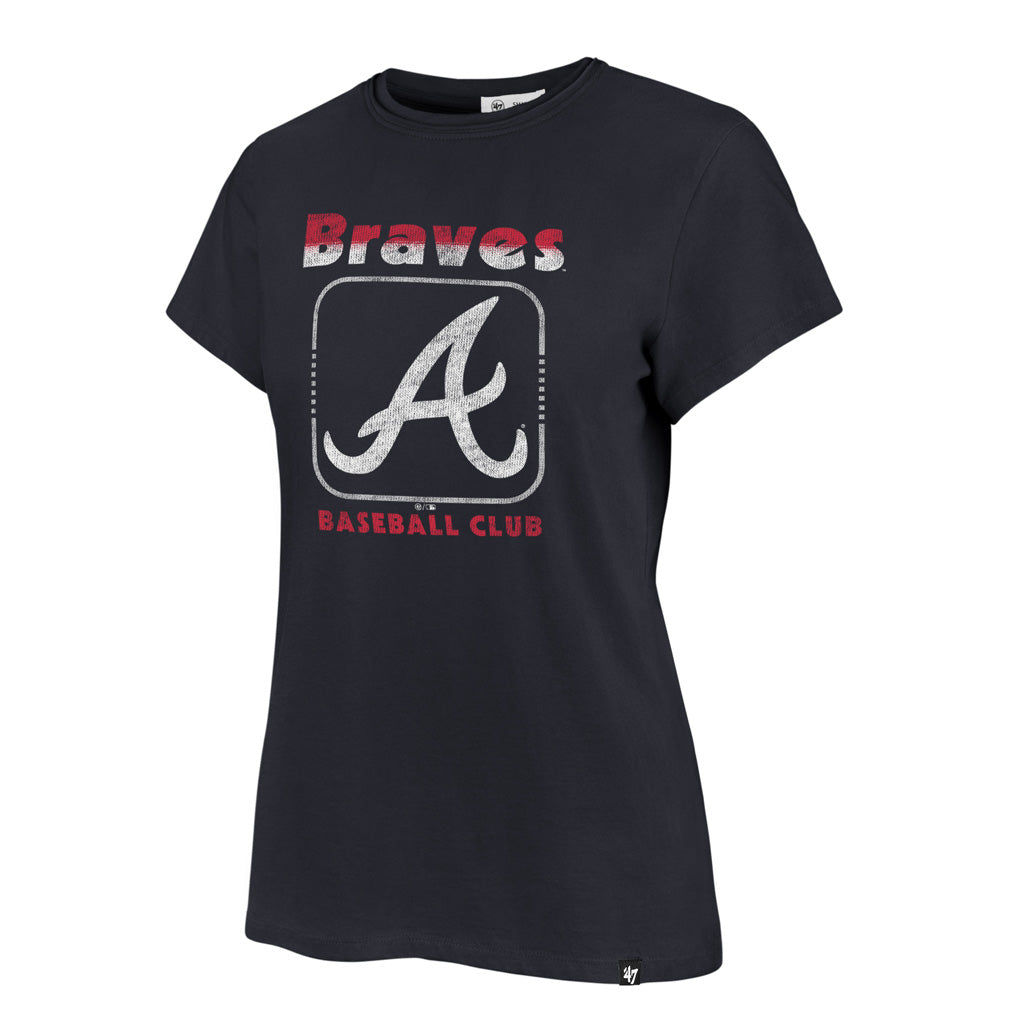 MLB Atlanta Braves Women's '47 In Stereo Frankie T-Shirt - Navy