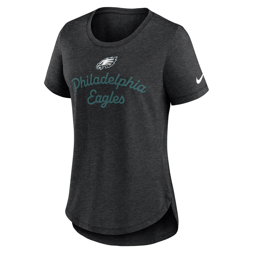 NFL Philadelphia Eagles Women's Nike Fashion Triblend T-Shirt - Black