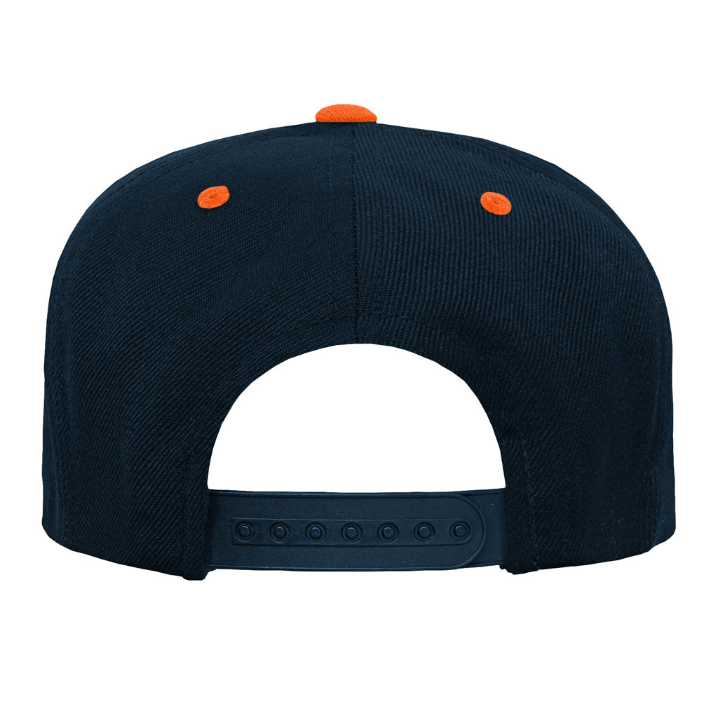 NFL Chicago Bears Youth Outerstuff Team Color Pop Flatbrim Adjustable Snapback Hat - Navy