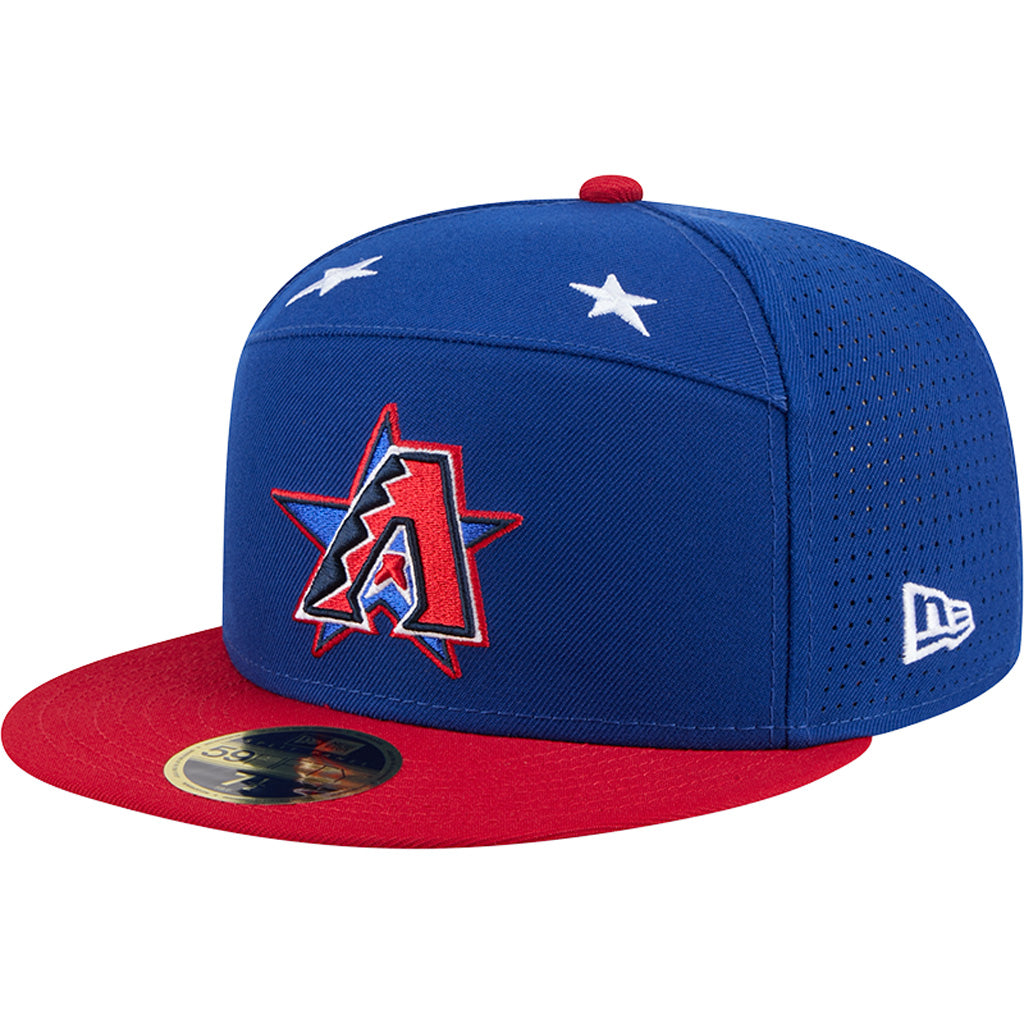 MLB Arizona Diamondbacks New Era 2025 All Star Game Workout 59FIFTY Split Panel Fitted Hat - Blue