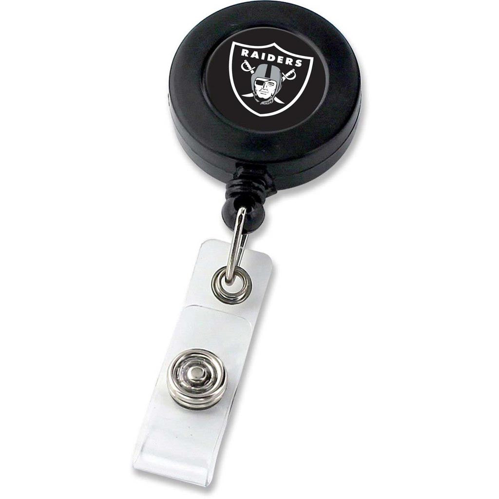 NFL Las Vegas Raiders Aminco Badge Reel - Black
