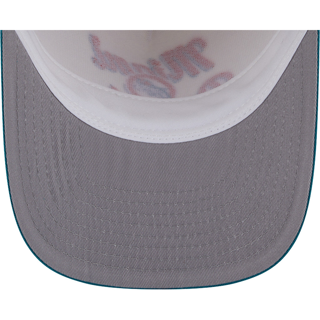 NFL Miami Dolphins New Era Chainstitch Two-Tone 9FIFTY A-Frame Snapback Hat - Cream