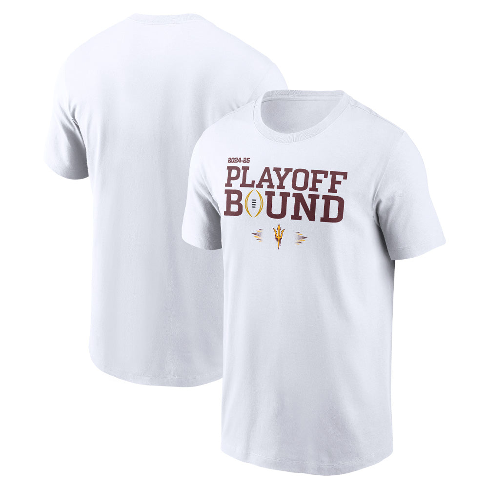 NCAA Arizona State Sun Devils 2025 College Football Playoff Bound Athletic Grace T-Shirt - White