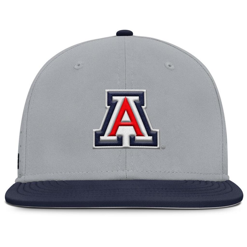 NCAA Arizona Wildcats Nike Two-Tone Primary Logo Aerobill Fitted Hat - Gray