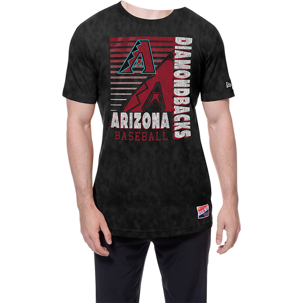 MLB Arizona Diamondbacks New Era Throwback Wash T-Shirt - Black