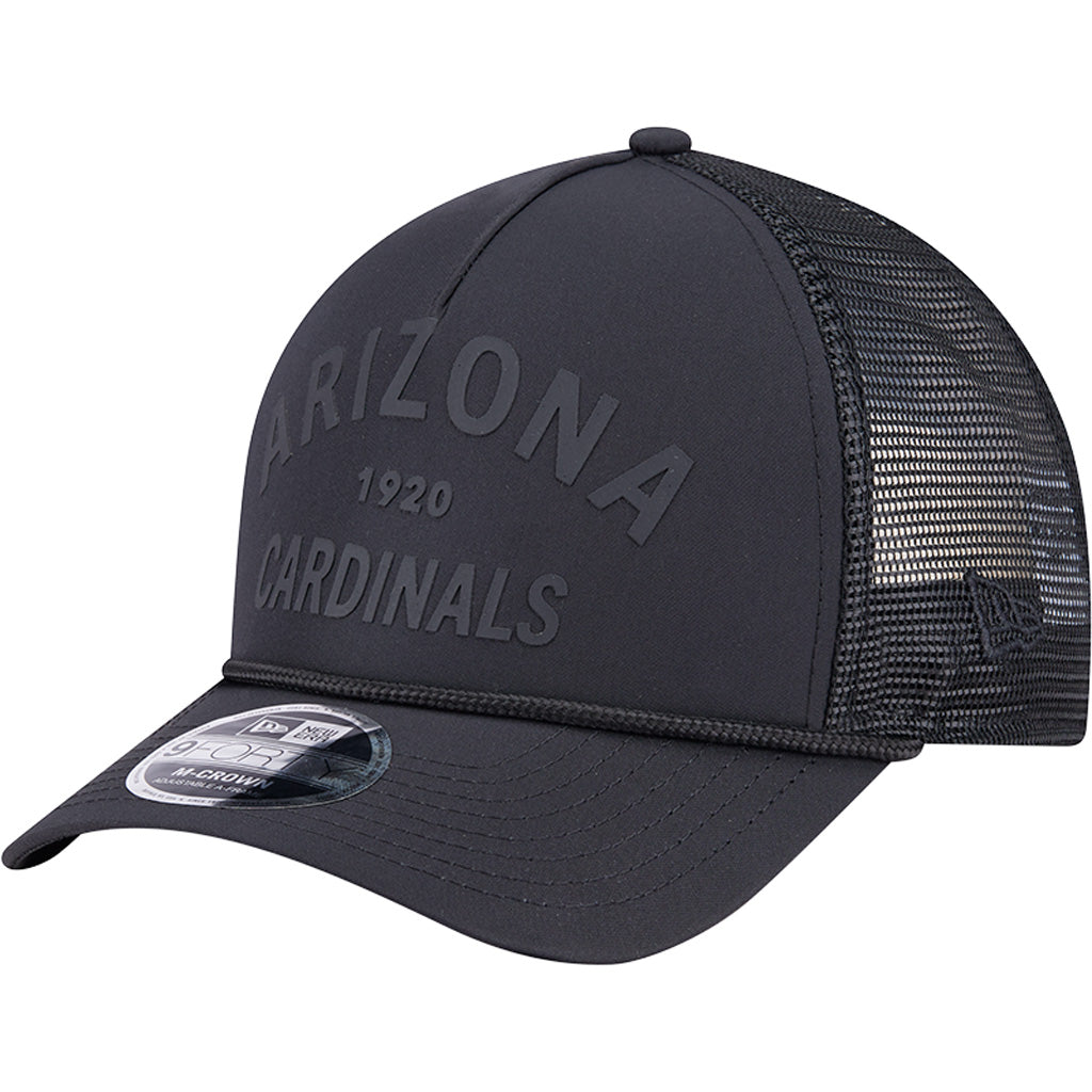 NFL Arizona Cardinals New Era Minimalist 9FORTY M-Crown Snapback Trucker Hat - Black