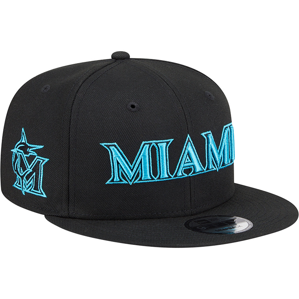 MLB Miami Marlins New Era 2025 City Connect Fan Pack 9FIFTY Snapback Hat - Black