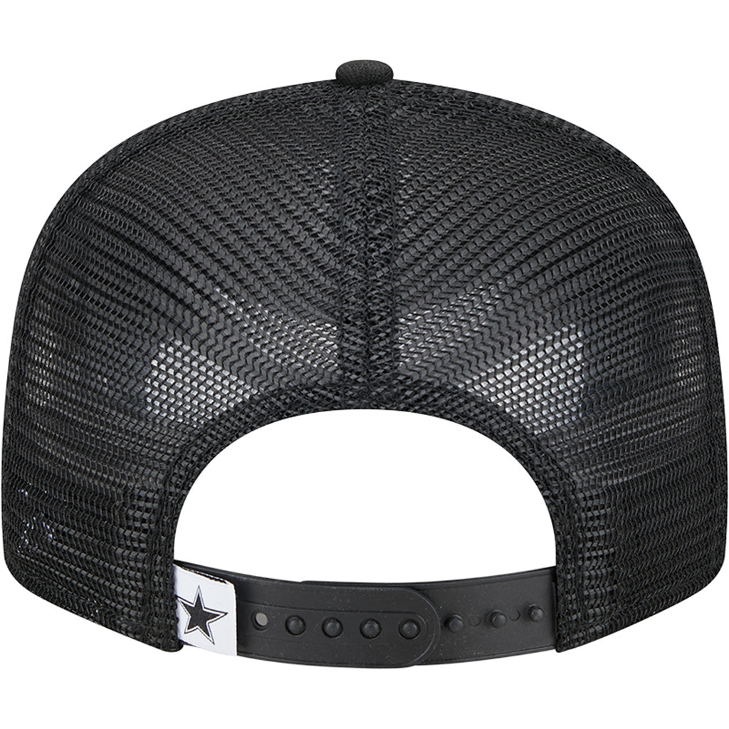 NFL Dallas Cowboys New Era Black & White Trucker 9FIFTY Snapback Hat - Black