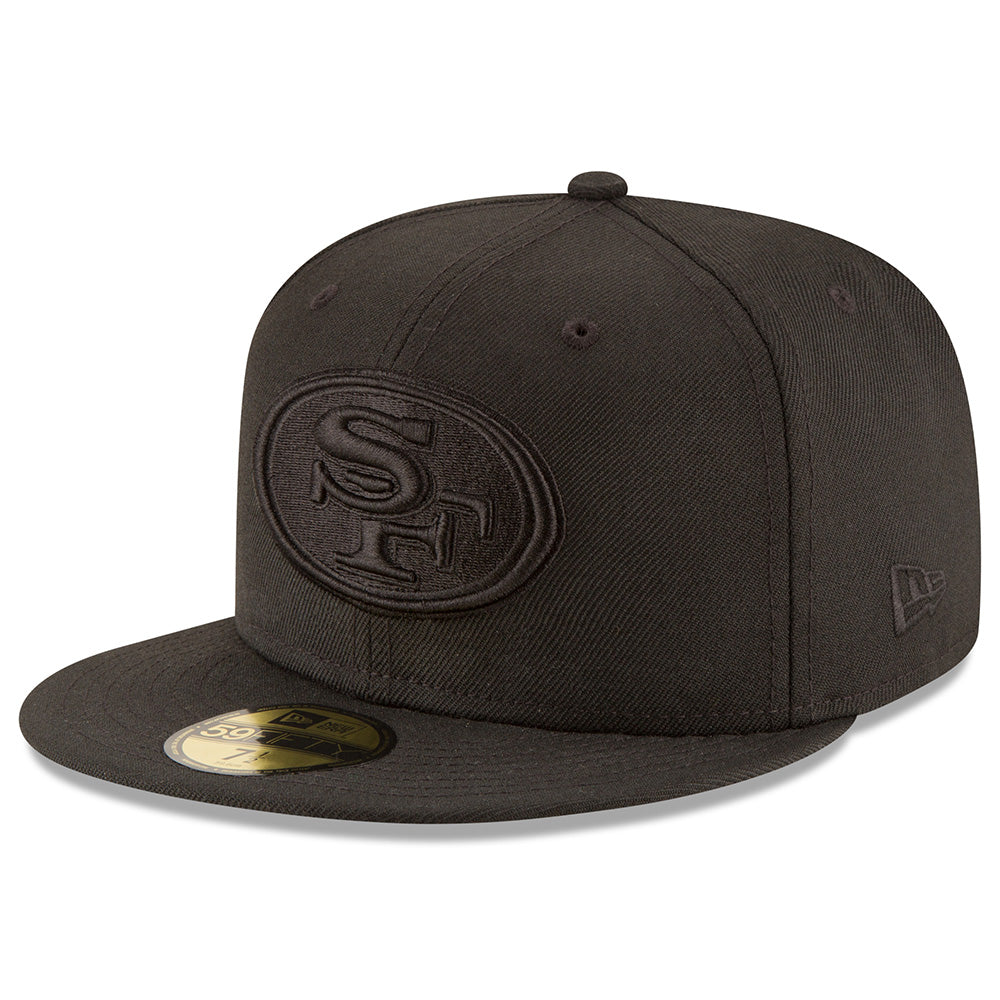 NFL San Francisco 49ers New Era Black on Black 59FIFTY Fitted