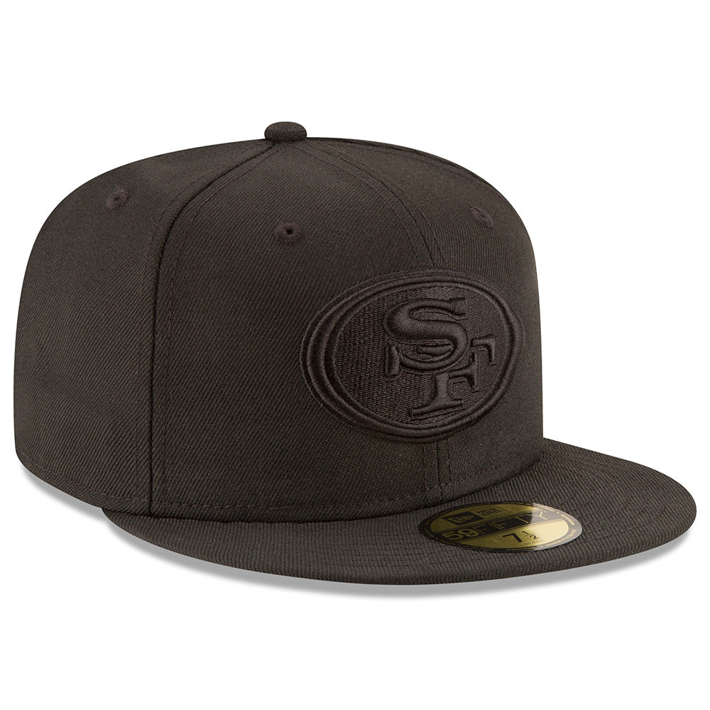 NFL San Francisco 49ers New Era Black on Black 59FIFTY Fitted