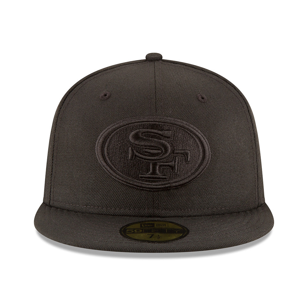 NFL San Francisco 49ers New Era Black on Black 59FIFTY Fitted