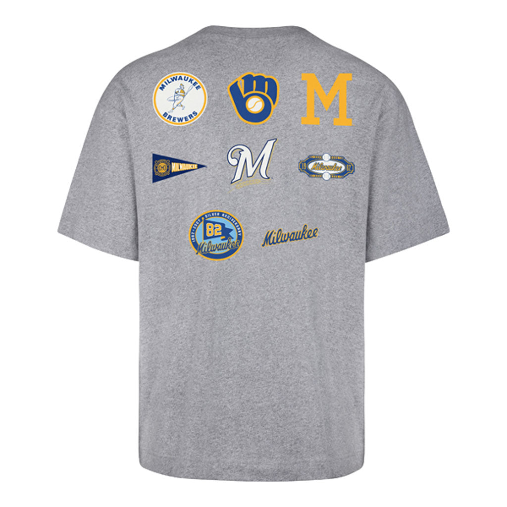 MLB Milwaukee Brewers '47 History Lock Foundation T-Shirt - Gray