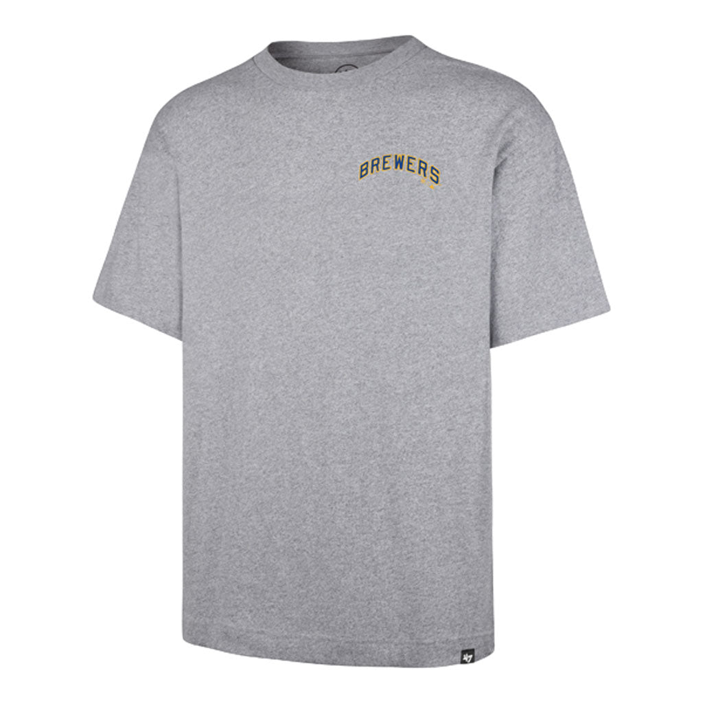 MLB Milwaukee Brewers '47 History Lock Foundation T-Shirt - Gray