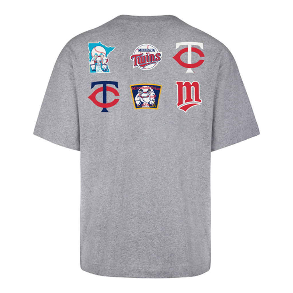 MLB Minnesota Twins '47 History Lock Foundation T-Shirt - Gray