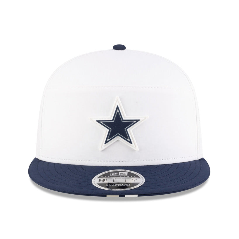 NFL Dallas Cowboys New Era 2025 Training 9FIFTY Split Panel Snapback Hat - White