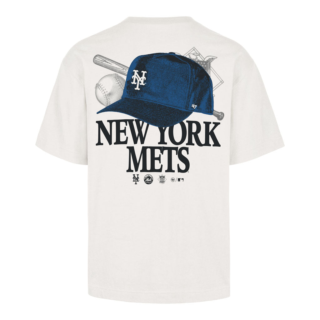 MLB New York Mets '47 In The Paper Foundation T-Shirt - Sand