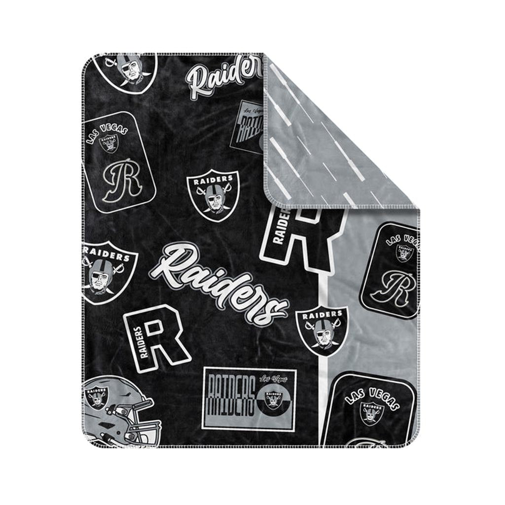 NFL Las Vegas Raiders Logo Brands Dream Weave Blanket - Black