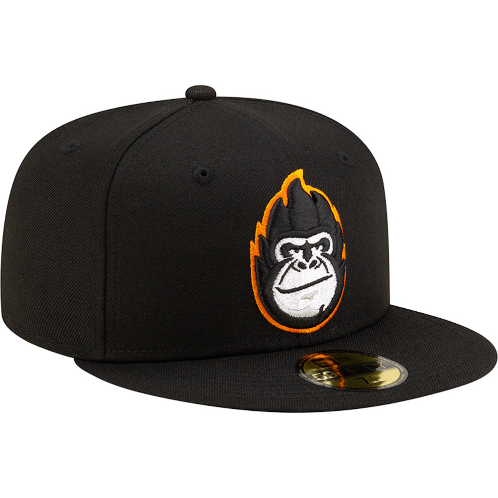 NBA Phoenix Suns New Era Gorilla Head Orange Outline 59FIFTY Fitted Hat - Black