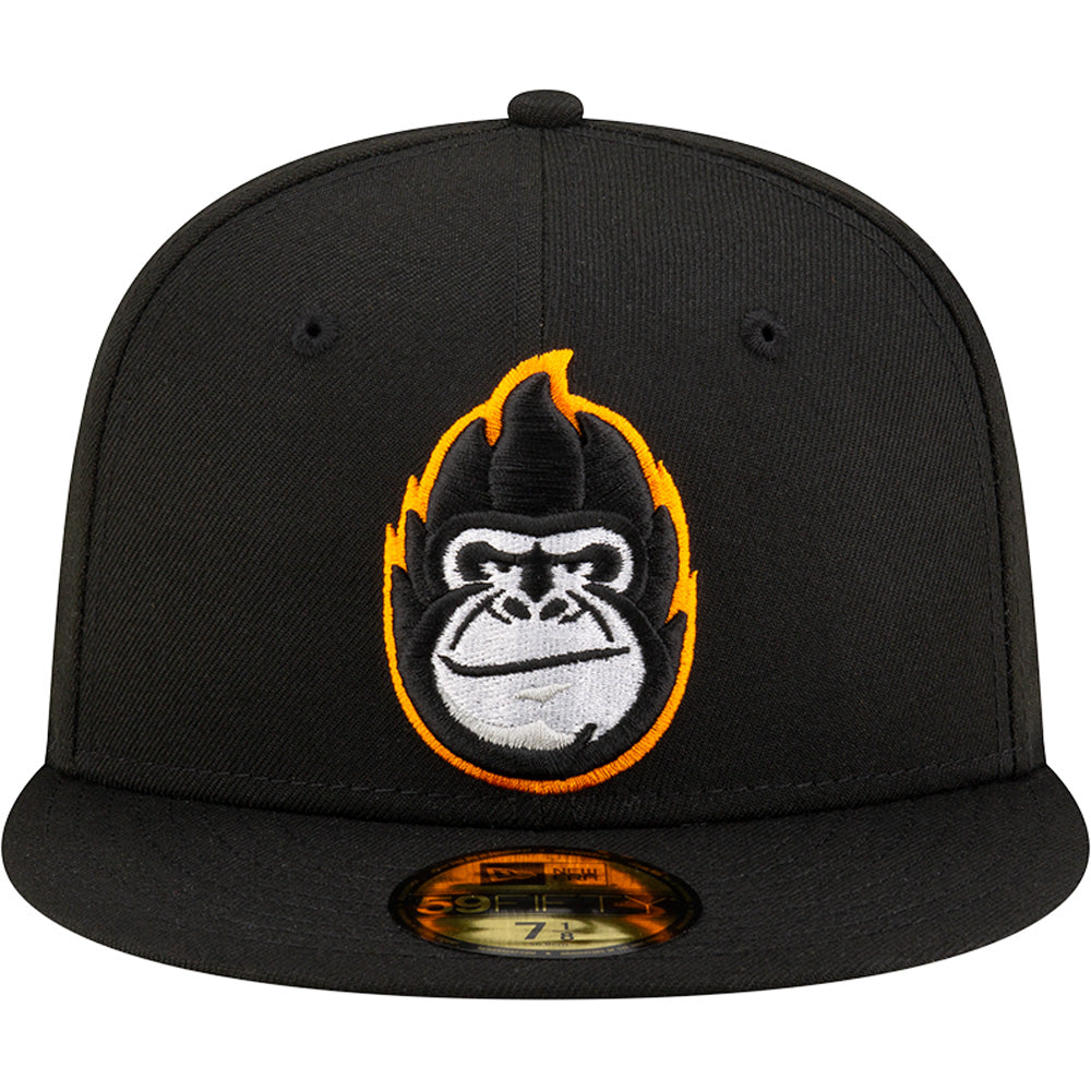 NBA Phoenix Suns New Era Gorilla Head Orange Outline 59FIFTY Fitted Hat - Black