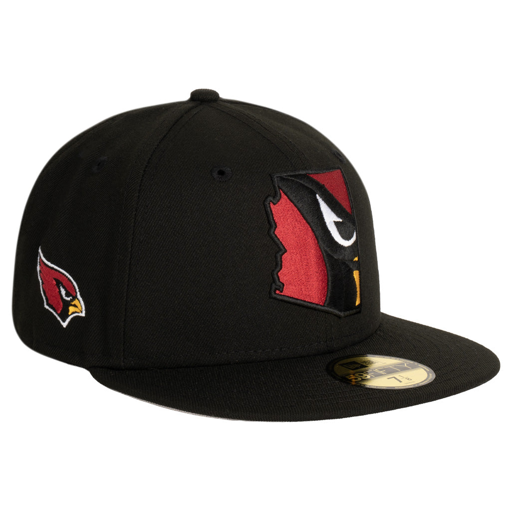 NFL Arizona Cardinals New Era State Logo Fill 59FIFTY Hat - Black