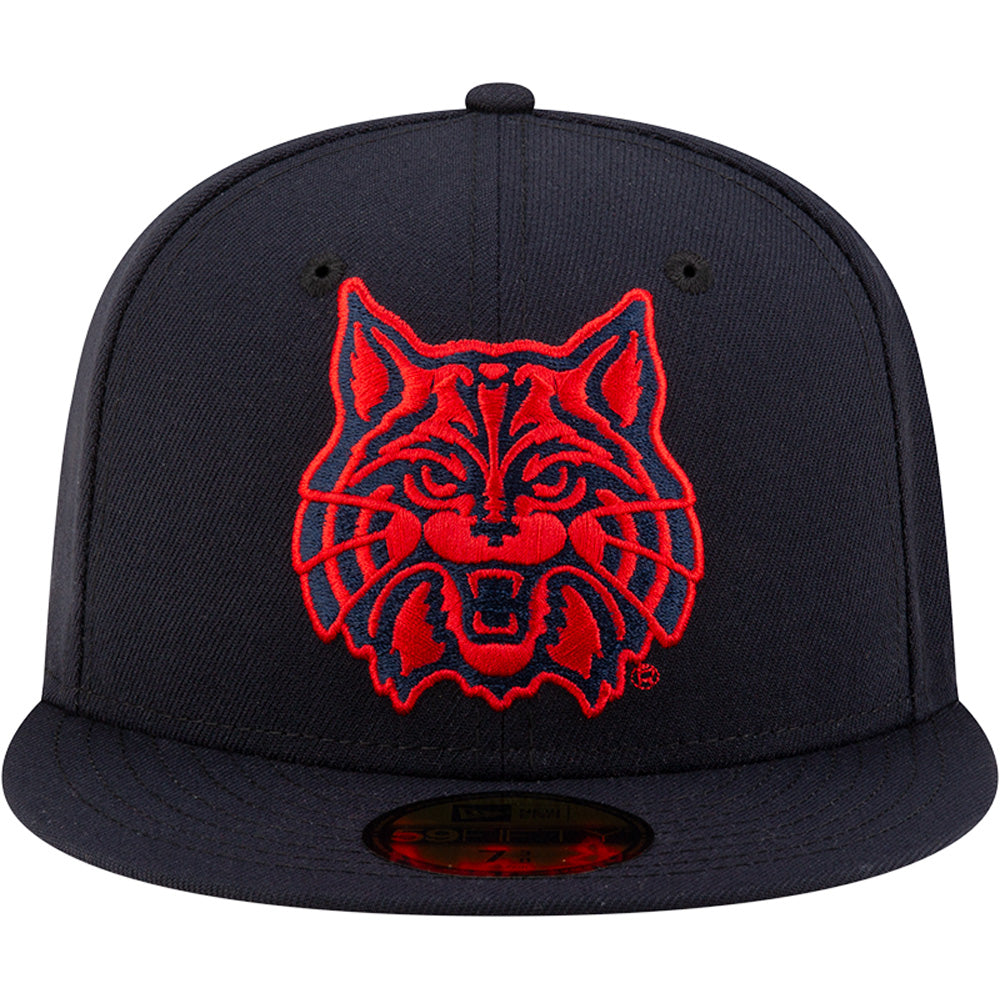 NCAA Arizona Wildcats New Era Red Out Mascot 59FIFTY Fitted Hat - Navy