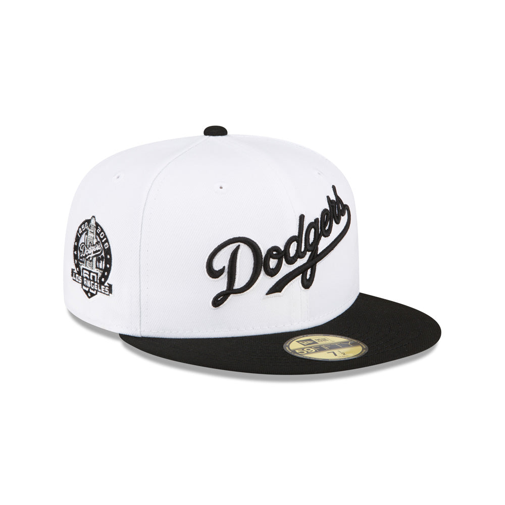 MLB Los Angeles Dodgers New Era White Board 59FIFTY Fitted