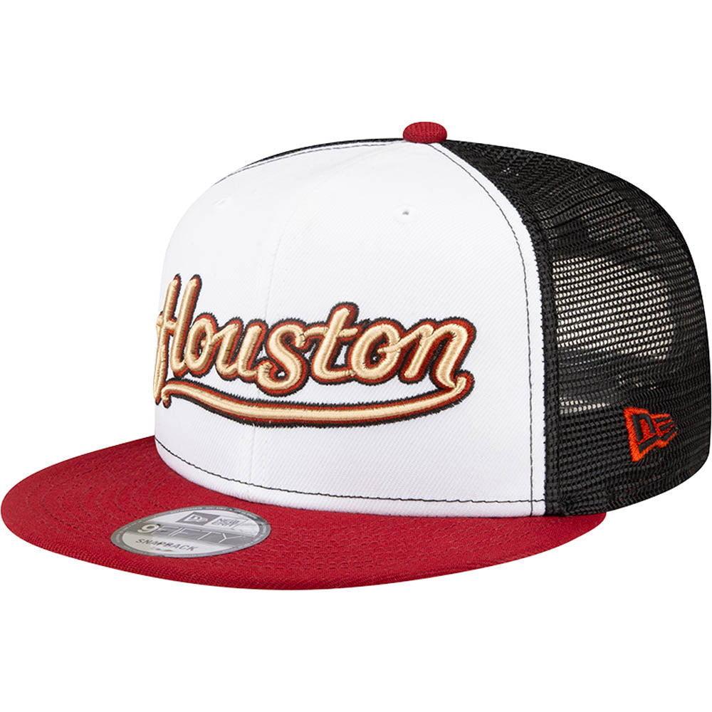 MLB Houston Astros New Era White Front 9FIFTY Trucker Snapback