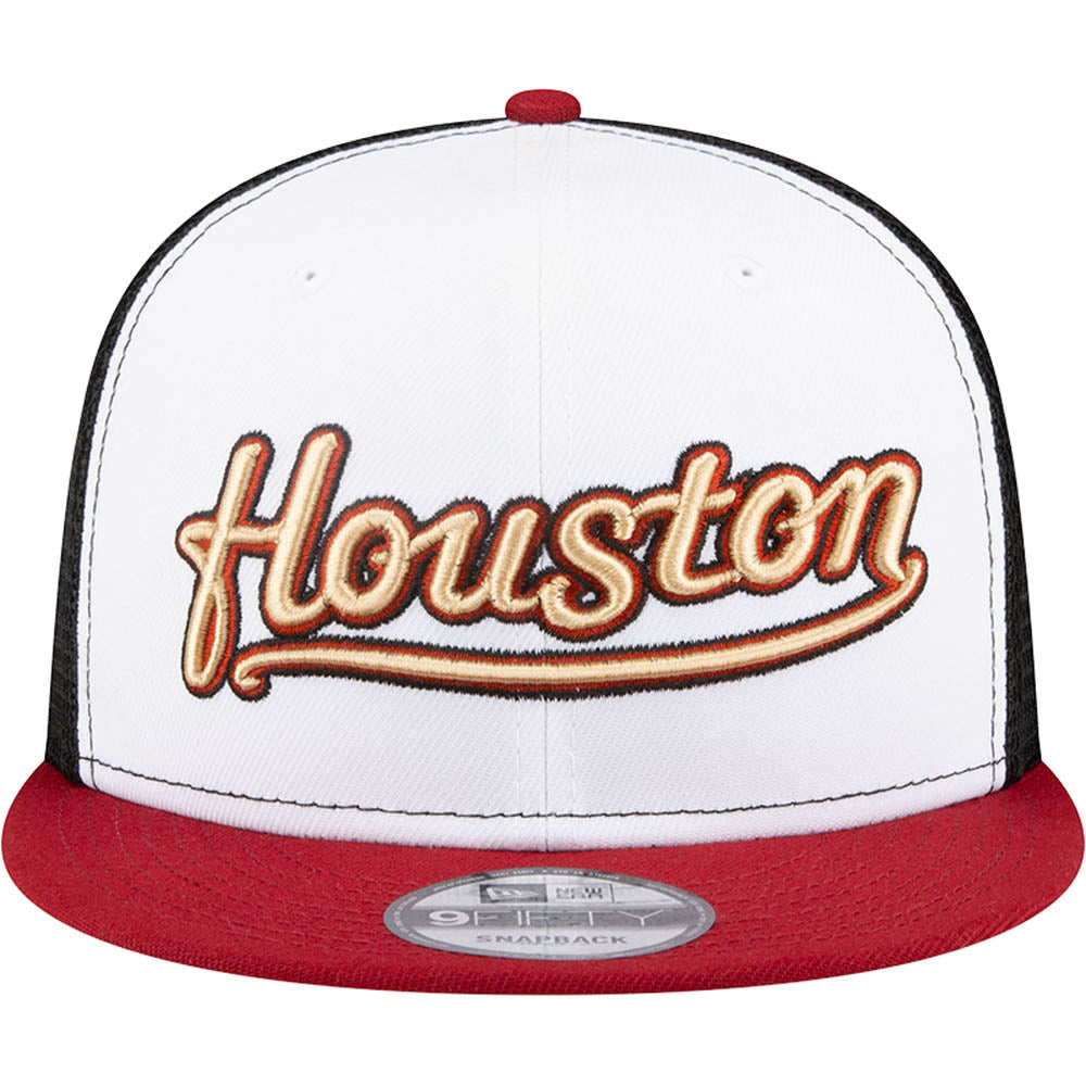 MLB Houston Astros New Era White Front 9FIFTY Trucker Snapback