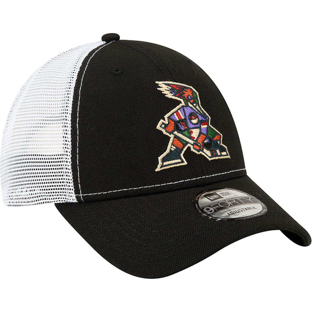 Tucson Roadrunners New Era Kachina 9FORTY Trucker Adjustable Hat - Black