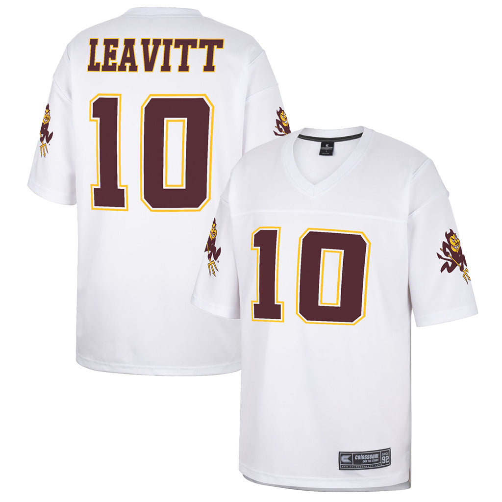 NCAA Arizona State Sun Devils Sam Leavitt Colosseum Replica Jersey - White
