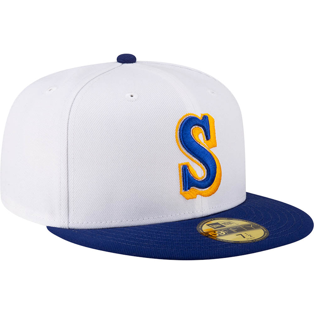 MLB Seattle Mariners New Era Two-Tone Snow 59FIFTY Fitted