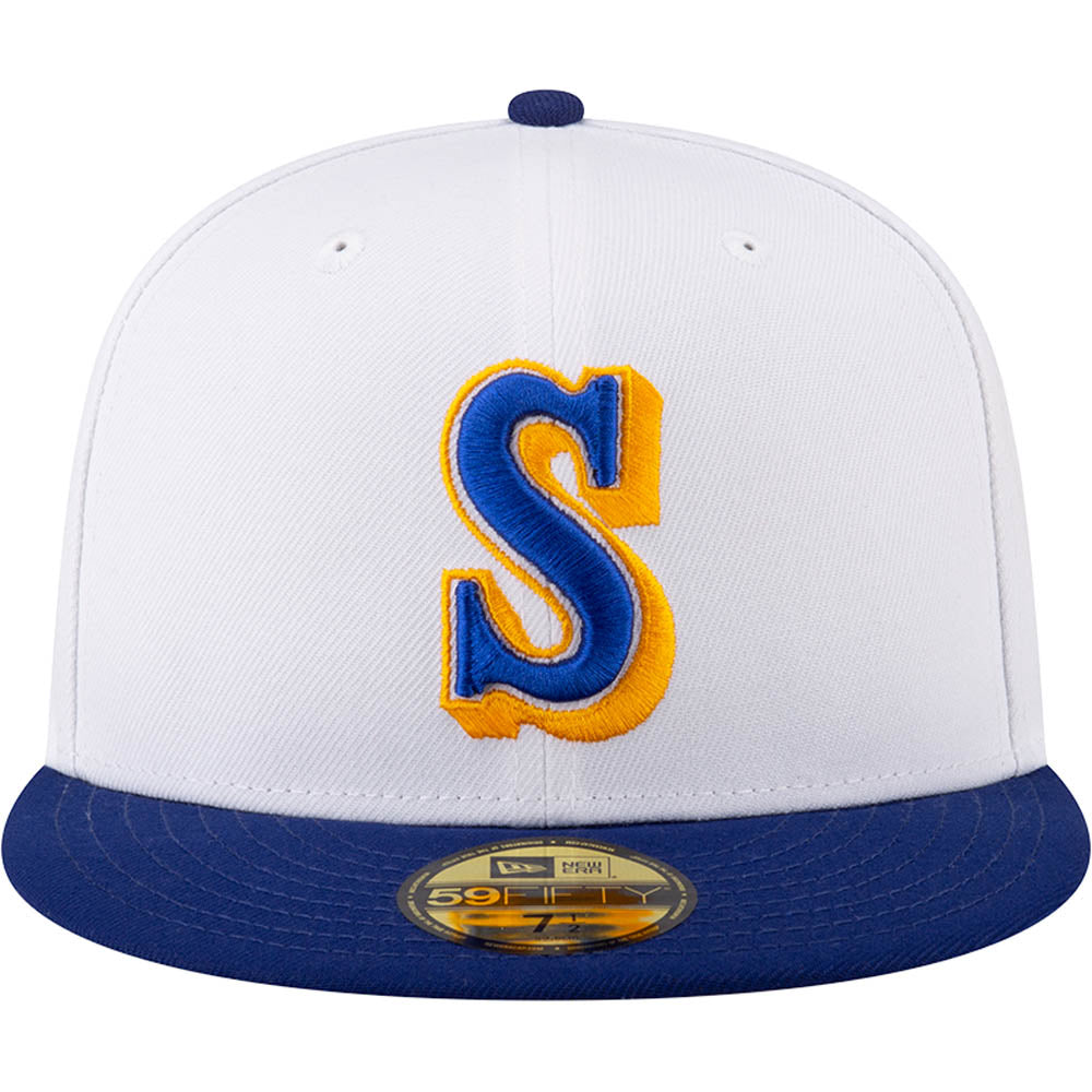 MLB Seattle Mariners New Era Two-Tone Snow 59FIFTY Fitted