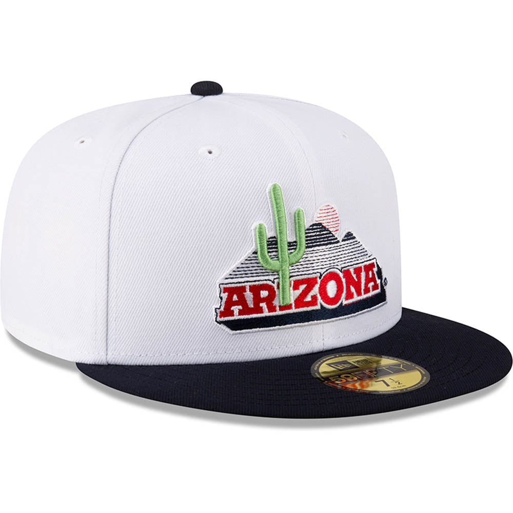 NCAA Arizona Wildcats New Era Two-Tone Snow 59FIFTY Fitted