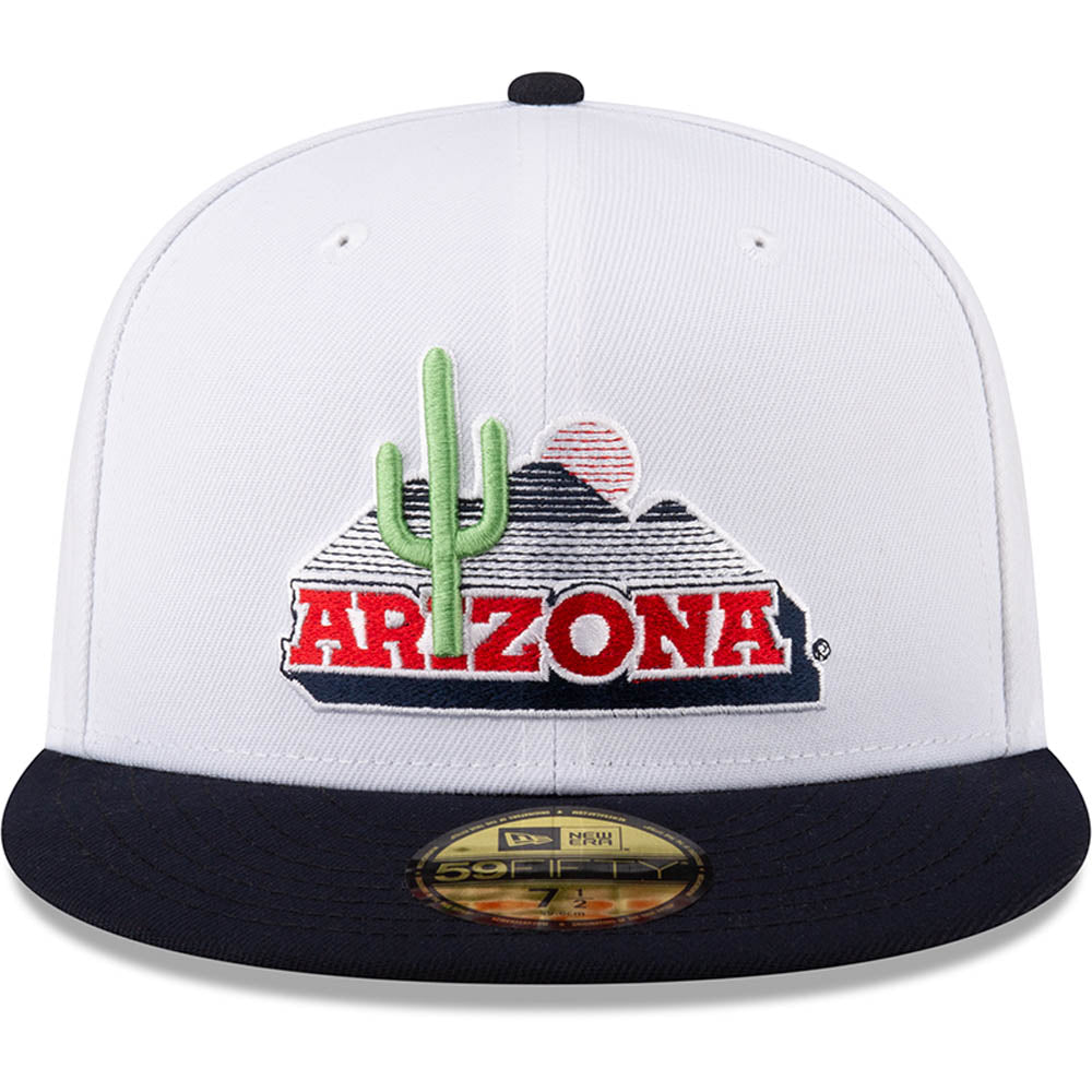 NCAA Arizona Wildcats New Era Two-Tone Snow 59FIFTY Fitted
