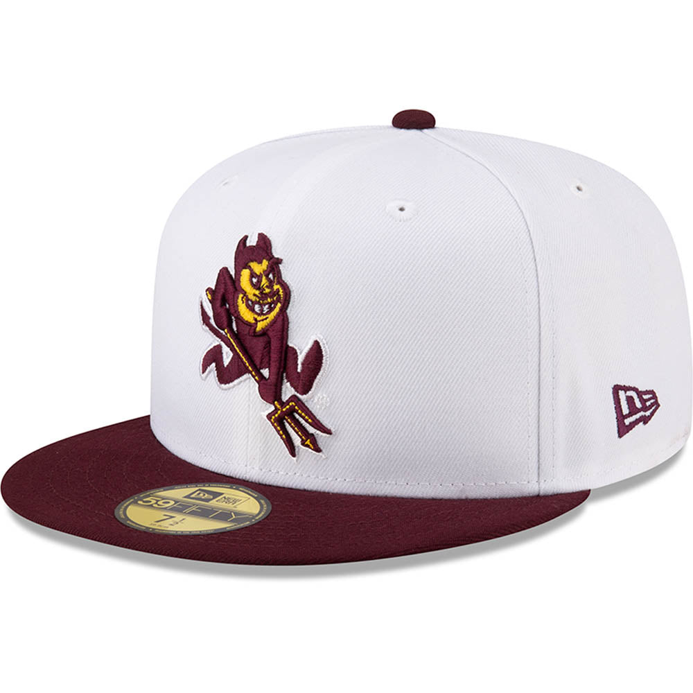 NCAA Arizona State Sun Devils New Era Two-Tone Snow 59FIFTY Fitted Hat