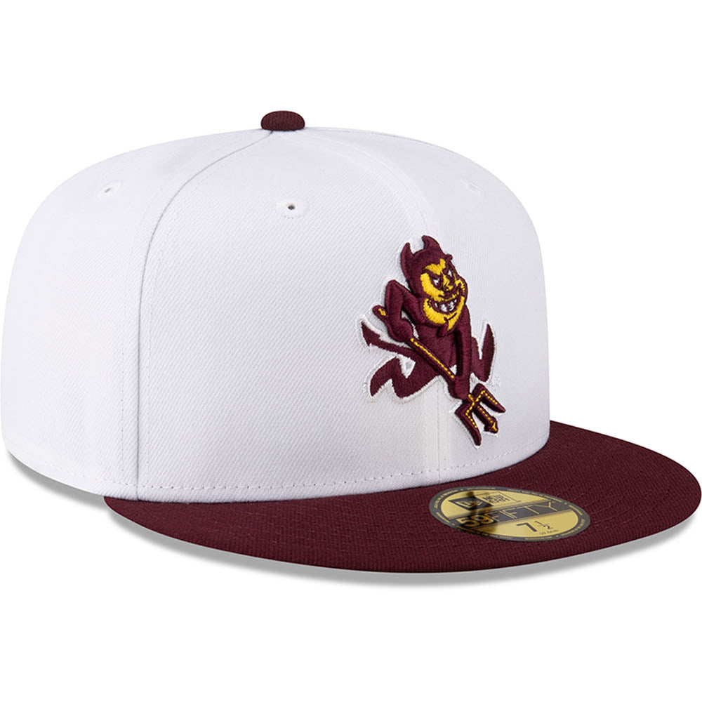 NCAA Arizona State Sun Devils New Era Two-Tone Snow 59FIFTY Fitted Hat