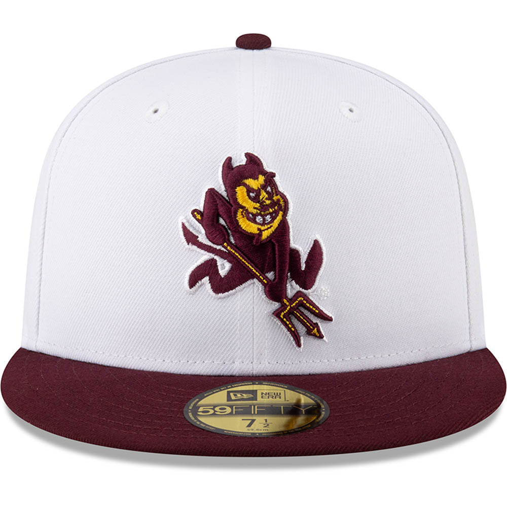 NCAA Arizona State Sun Devils New Era Two-Tone Snow 59FIFTY Fitted Hat
