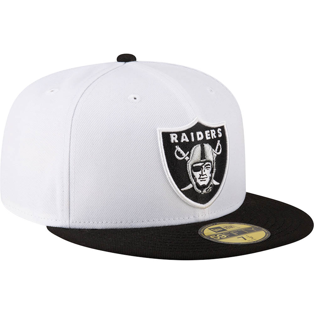 NFL Las Vegas Raiders New Era Two-Tone Snow 59FIFTY Fitted Hat