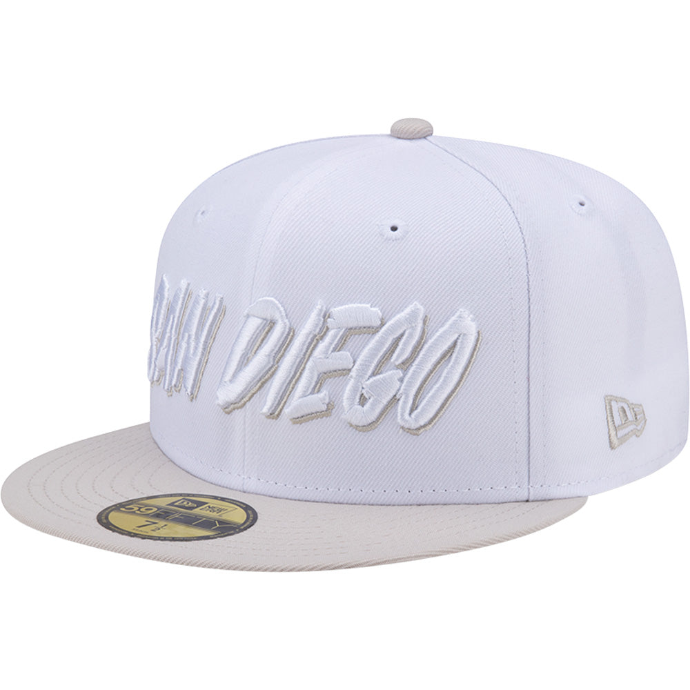 MLB San Diego Padres New Era Whiteout 59FIFTY Fitted Hat