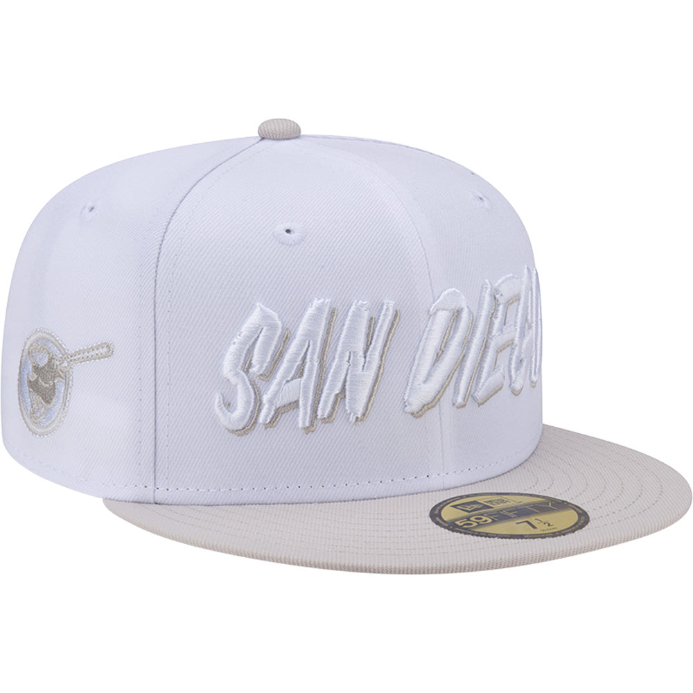 MLB San Diego Padres New Era Whiteout 59FIFTY Fitted Hat