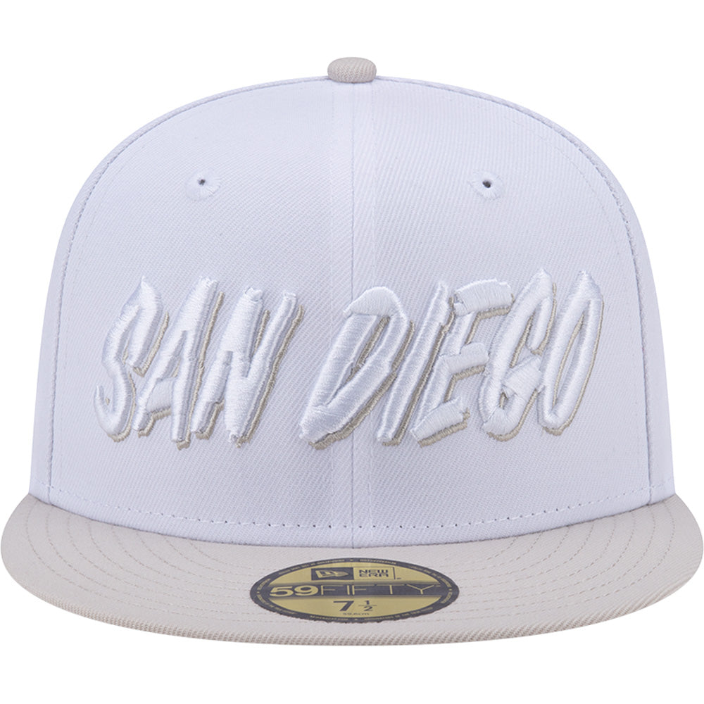MLB San Diego Padres New Era Whiteout 59FIFTY Fitted Hat